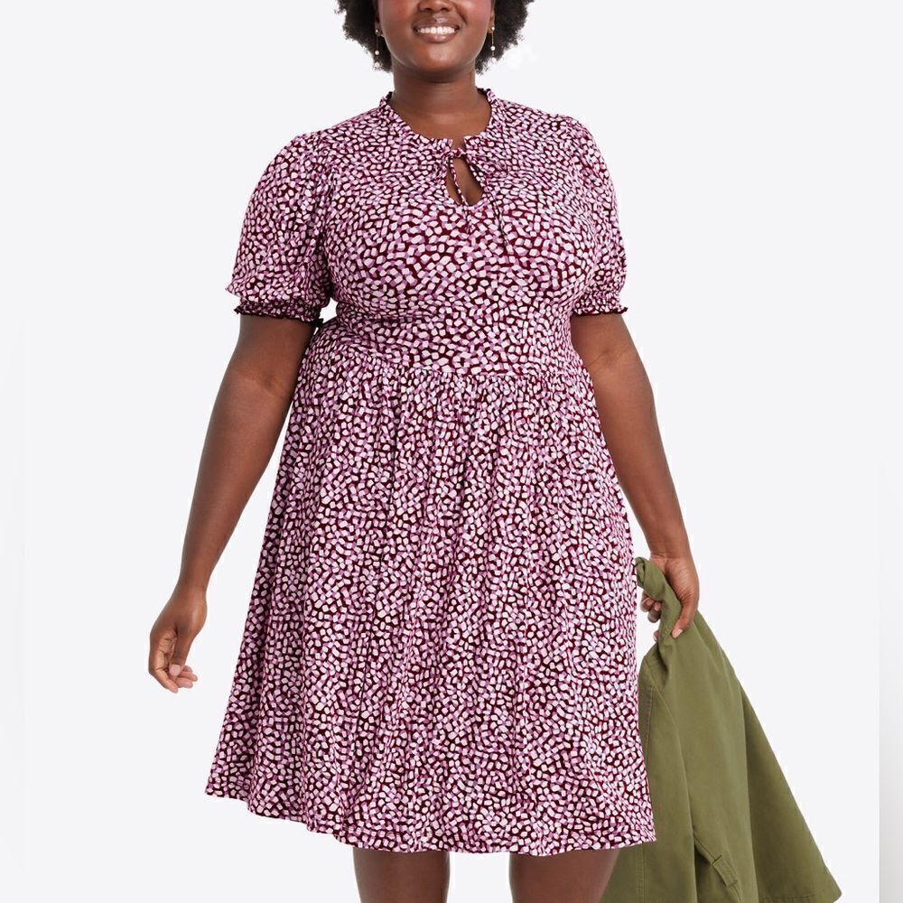 Draper James Nanci Dress in Square Dot Size XXL